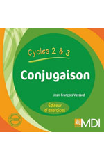 jaquette CD-rom Conjugaison - 15 postes