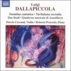 Dallapiccola - intégrale de l'oeuvre pour violon et piano