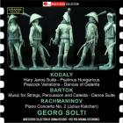 jaquette CD Georg Solti dirige Kodály, Bartók et Rachmaninov. Mc Alpine, Katchen.