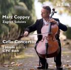 jaquette CD Haydn, C.P.E. Bach : concertos pour violoncelle. Zagreb Soloists, Coppey.
