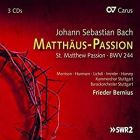 Bach - passion selon St. Matthieu. Morrison, Harmsen, Lichdi, Harvey, Bernius.