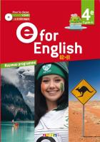 jaquette CD E for english : 4e - a2/b1 - 1 dvd + 2 cd mp3 pour la classe (édition 2017)