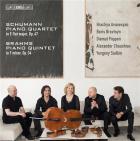 jaquette CD Schumann : quatuor pour piano, violon, alto et violoncelle, op. 47 - Brahms : quintette pour piano,