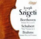 Beethoven, Brahms, Schubert : sonates pour violon. Szigeti, Horszowski, Hess.