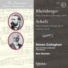 jaquette CD Rheinberger, Scholz : concertos pour piano. Callaghan, Gernon.