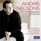 jaquette CD Andris Nelsons dirige Tchaikovski, Strauss, Stravinski et Chostakovitch