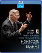 jaquette CD Herbert Blomstedt dirige Honegger et Brahms au Festival de Salzbourg : Symphonies.