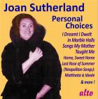 jaquette CD Personal Choice - Volume 1 : Joan Sutherland
