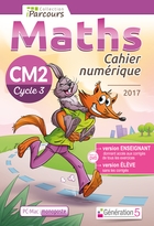 jaquette CD-rom Cahier numérique iParcours Maths - CM2 Cycle 3 - Enseignant et élève - Monoposte (éd. 2017)