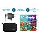 jaquette CD-rom Pack Miitopia + Chargeur secteur + Sac de transport