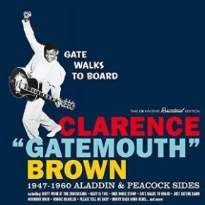 Gate walks to board. 1947-1960 : Aladdin & Peacocks sides | Clarence Brown (1924-2005). Chanteur. Musicien. Guitare. Harmonica