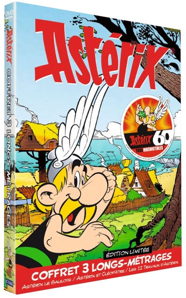 Coffret 60 ans Astérix 3 DVD : Astérix le Gaulois, Astérix et Cléopâtre, Les 12 travaux d'Astérix / Ray Goossens, René Goscinny, Albert Uderzo, réal. | Goossens, Ray (1926-1998)